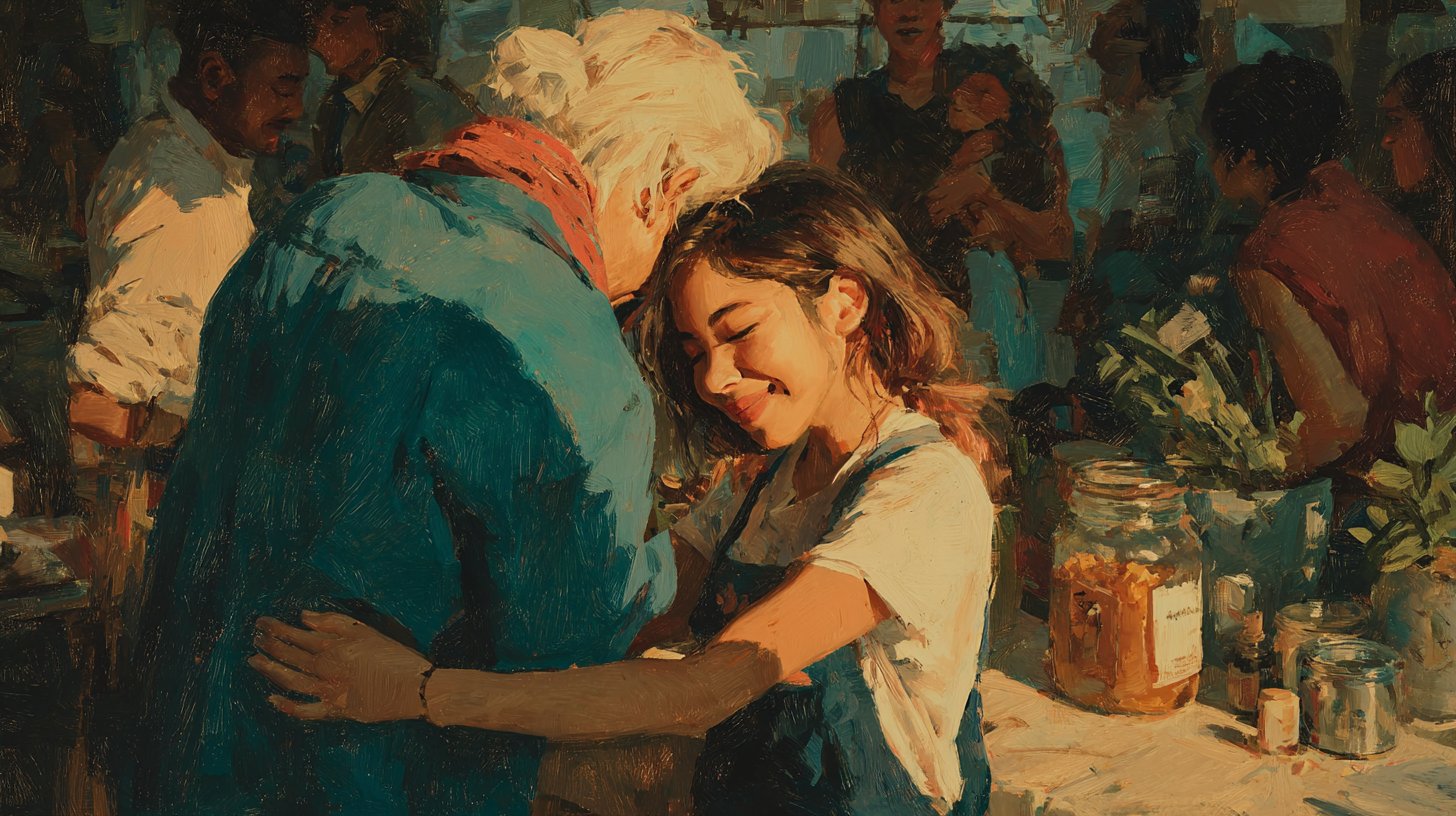 Ein stiller Moment im warmen Sonnenuntergang.