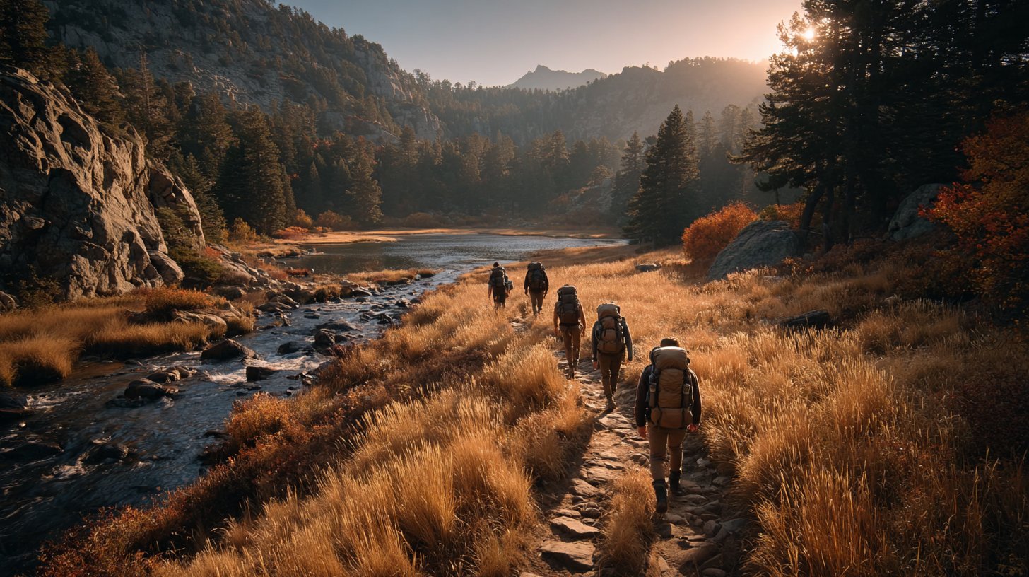 Abenteuer beim Wandern mit Freunden in der Natur.