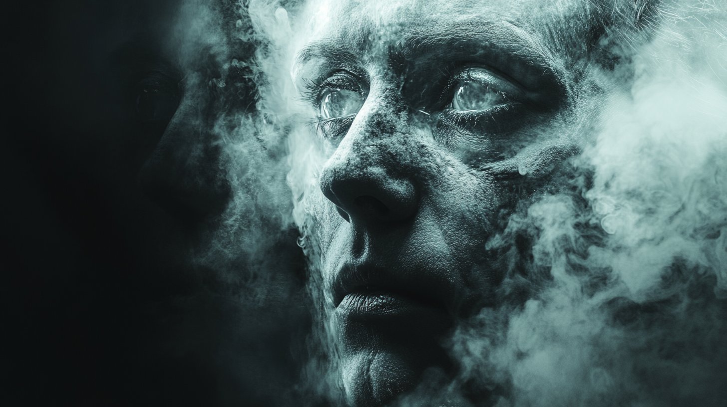 Une image provocante illustrant le gaslighting avec des reflets déformés dans un miroir.