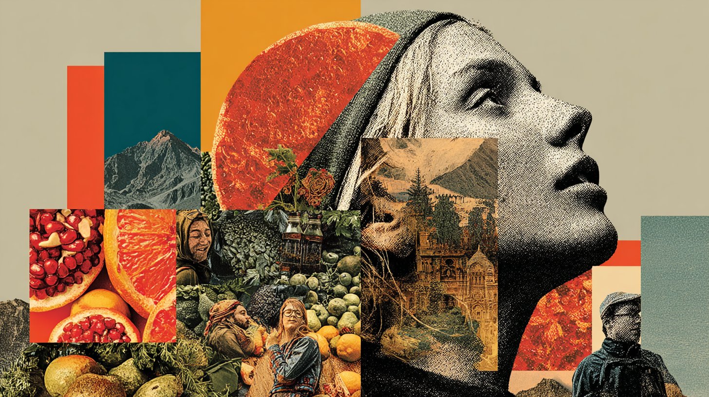 Ein unsicherer Mann in einem Café, beobachtet von einer entfernten Frau.