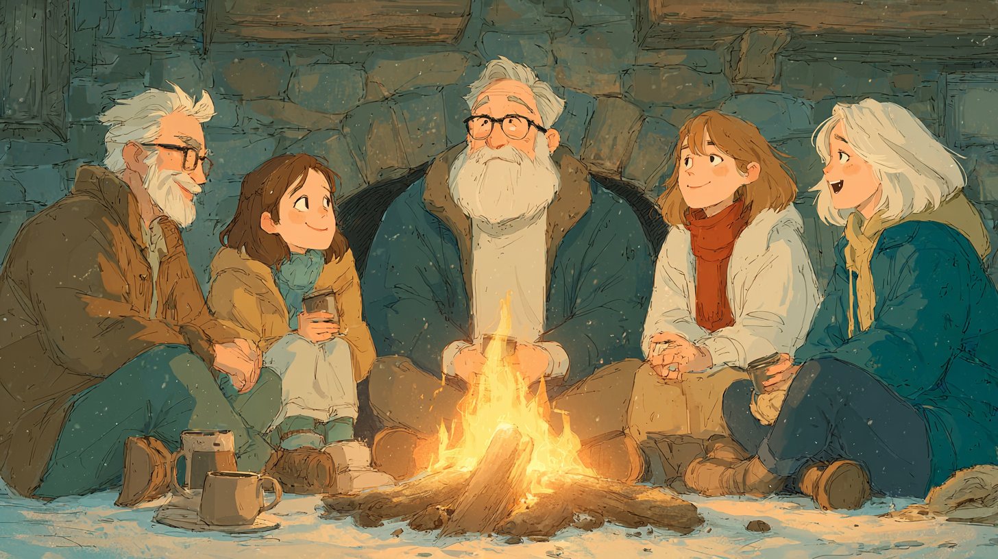 Ein flamboyanter Mann verursacht Chaos inmitten einer lebhaften Menge.