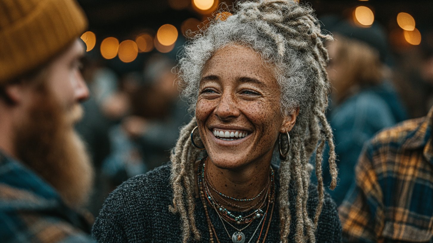 Eine einsame Figur auf einer Bank spiegelt Isolation inmitten des Lebens wider.