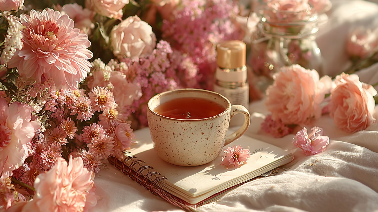 Die Zahl 2 kreativ in einer harmonischen Umgebung dargestellt.