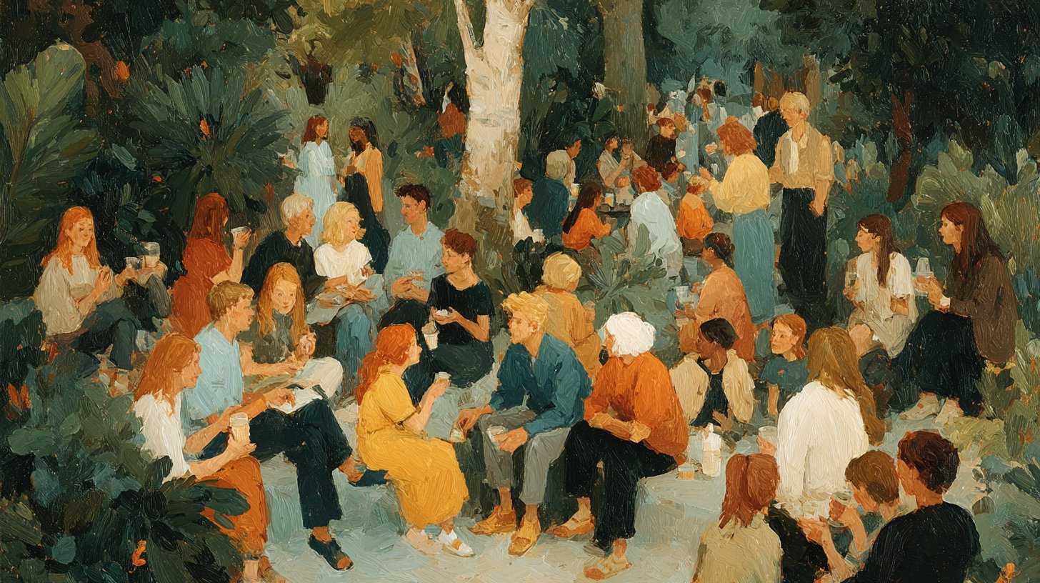 Herzerwärmendes Lachen in einem einladenden Café.