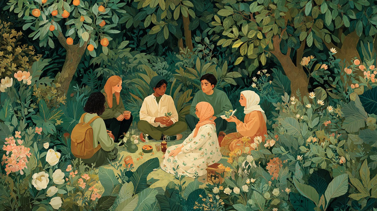 Adventures with friends at the market.