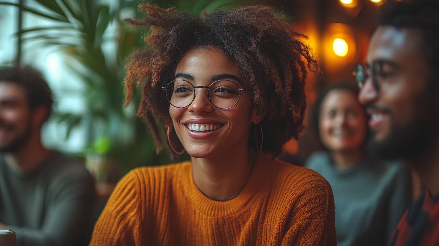 Due persone dialogano apertamente nella natura.