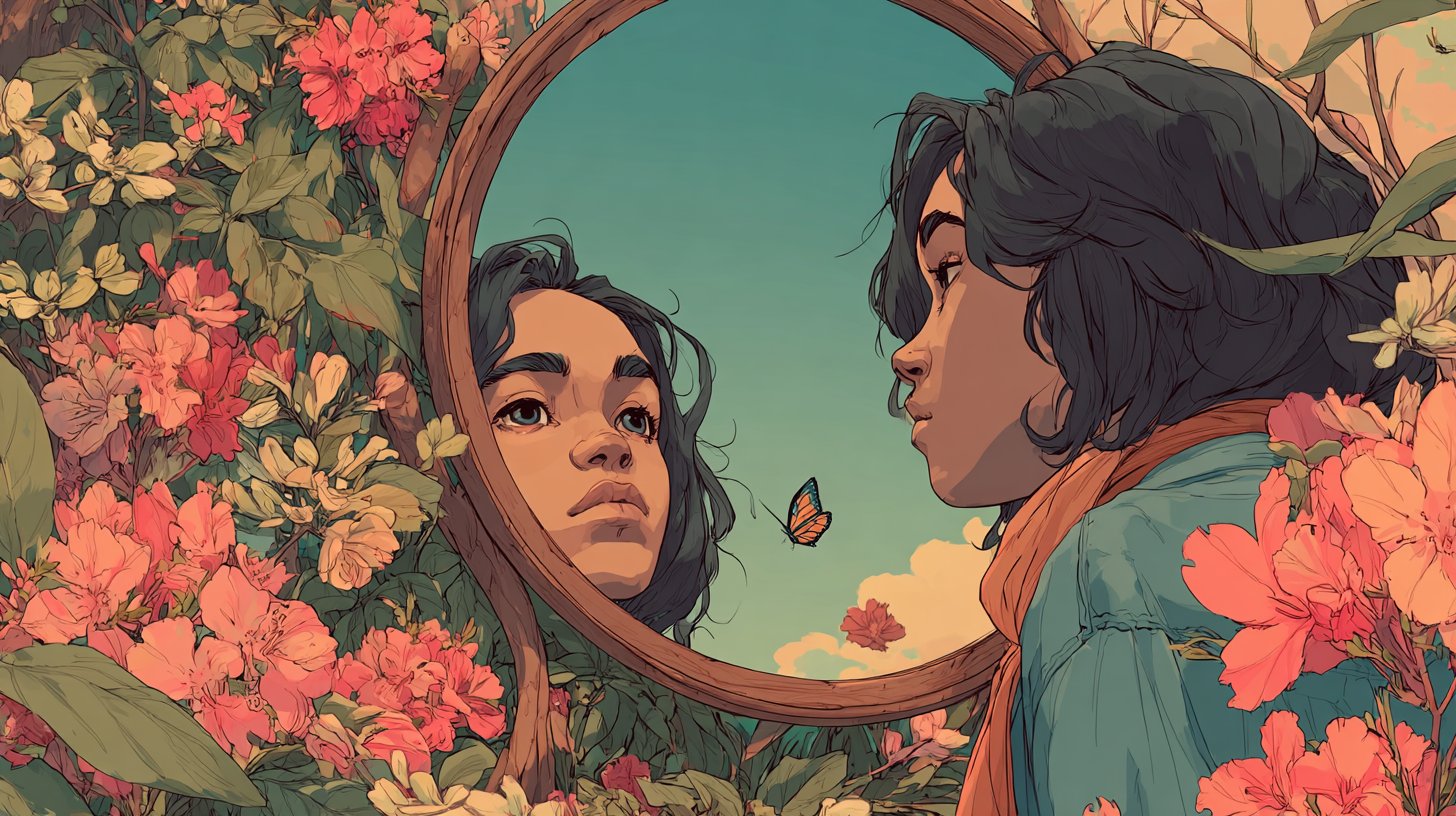 Una pareja junta, pero emocionalmente distante y perdida en pensamientos.