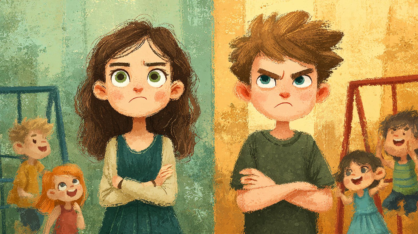 Vergleichsstress zwischen zwei Kindern.