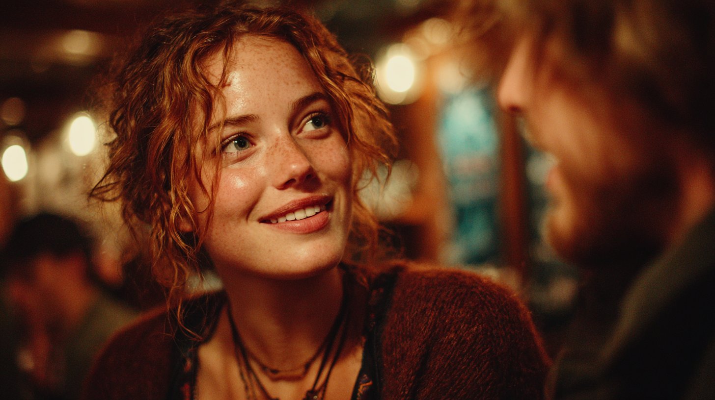 Conversation ouverte dans un café chaleureux.