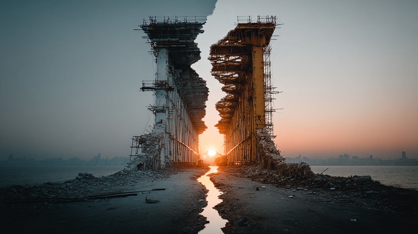 Un puente en construcción que construye confianza.