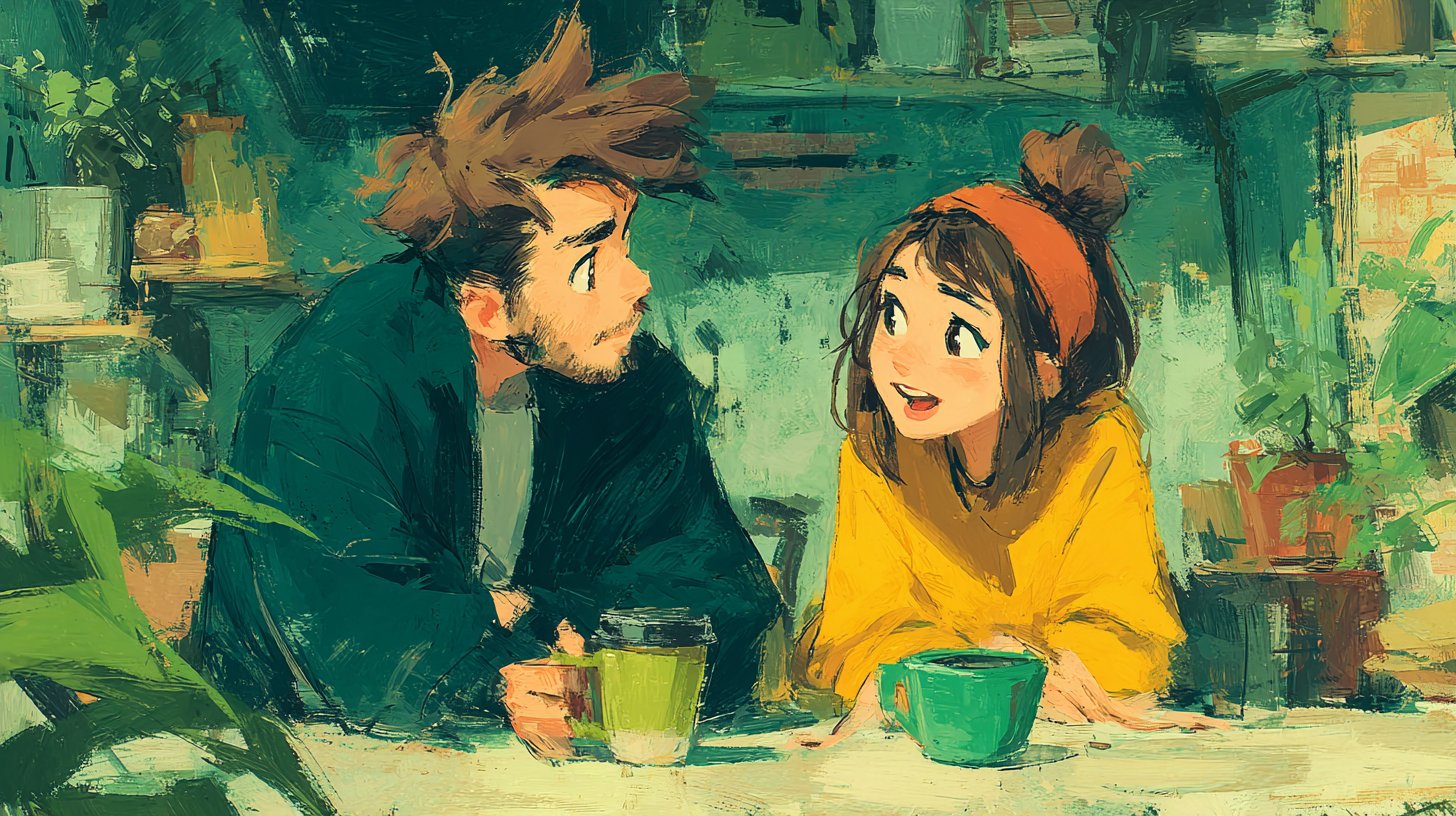 Offene Gespräche in einem gemütlichen Café.