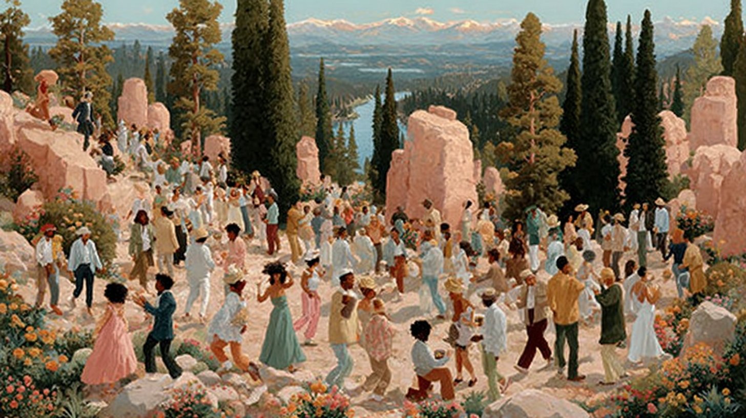 Des amis profitent d'activités de plein air.