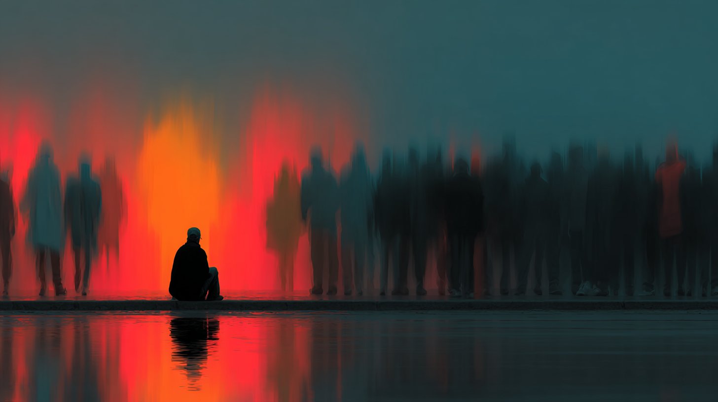 Allein in der Menge, übersehen und enttäuscht.