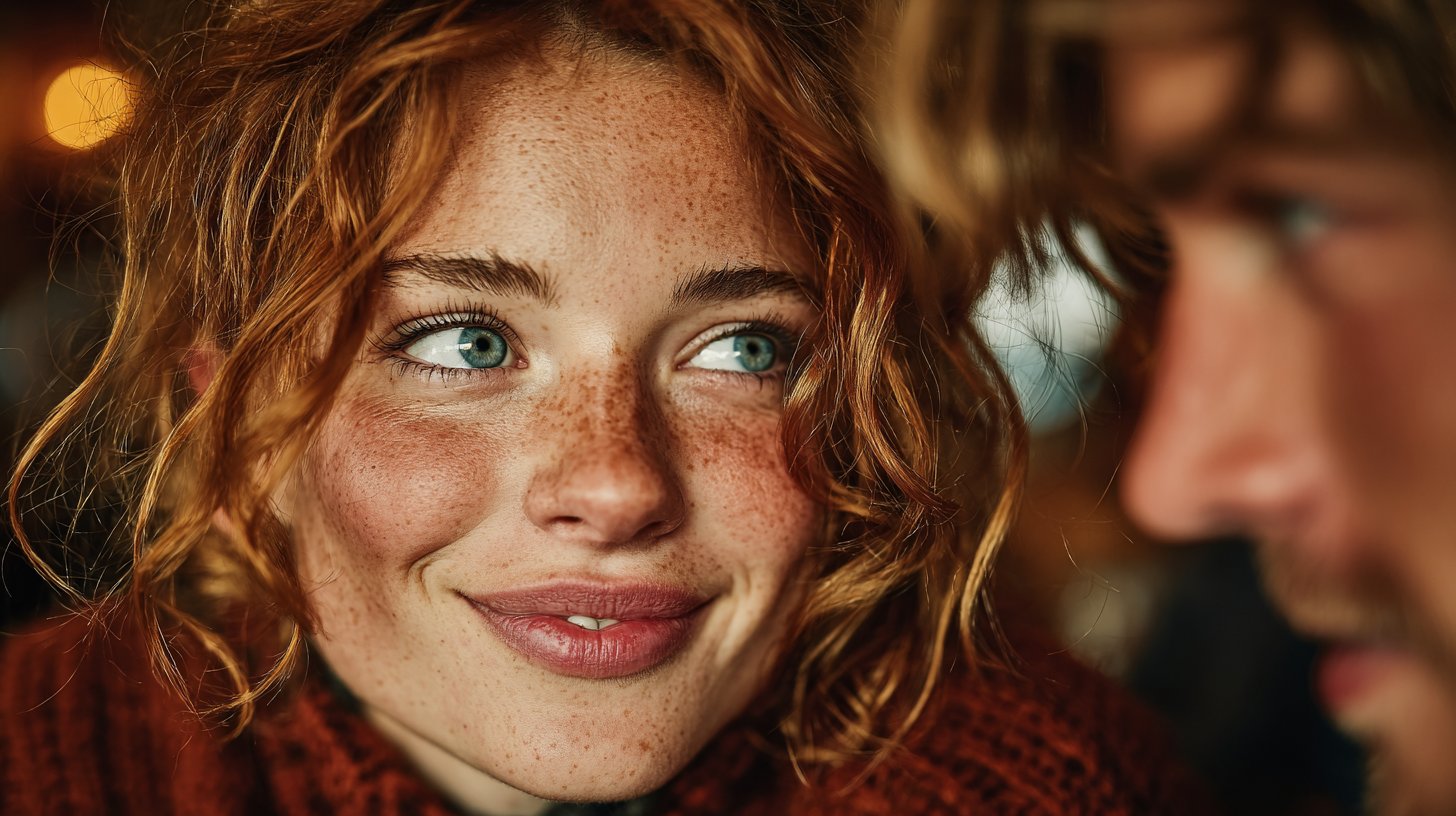 Acercamiento de dos personas escuchándose activamente.