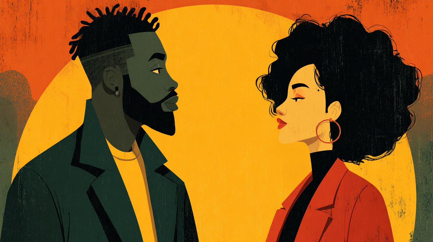 Un debate respetuoso entre dos personas con contacto visual.