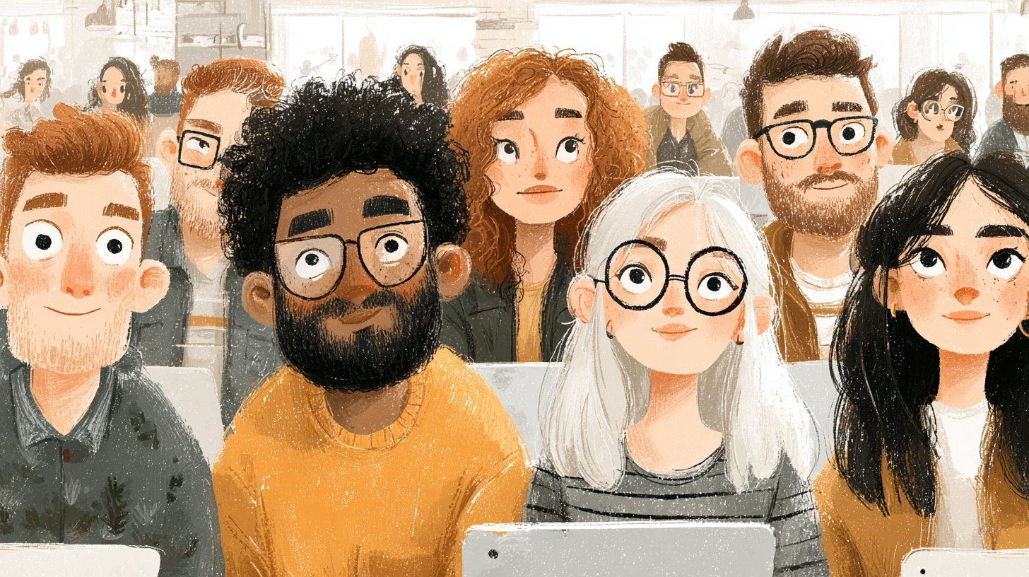 Vielfalt in einer lebhaften Videoanruf-Session.