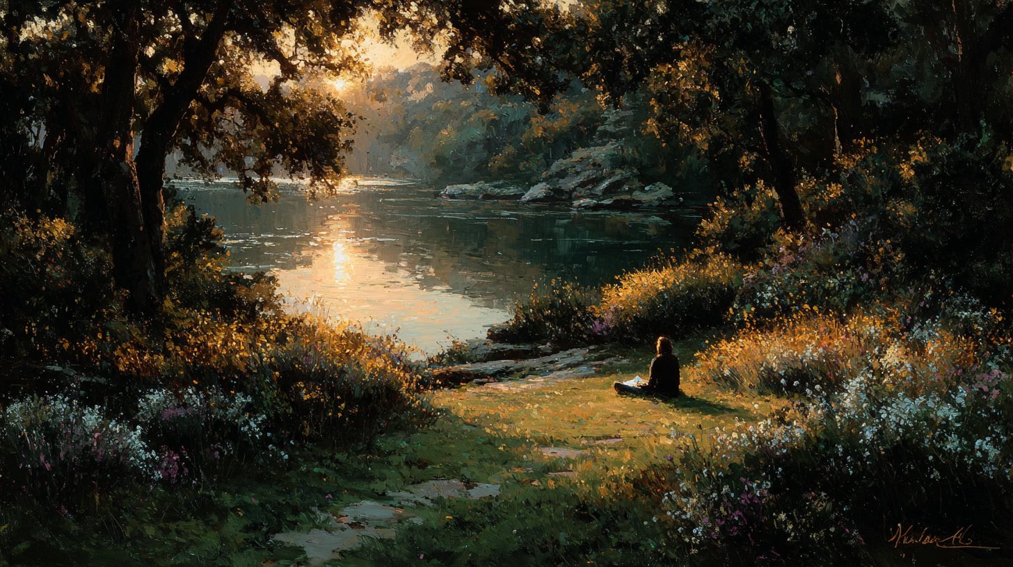 Eine Landschaft zeigt die Schönheit des zeitlichen Wandels.