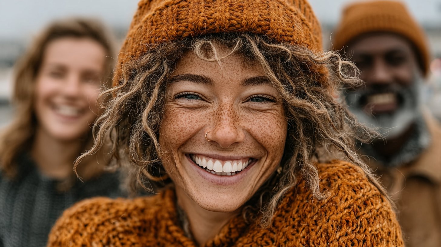Deux personnes s'embrassent, montrant sincérité et chaleur dans des couleurs douces.