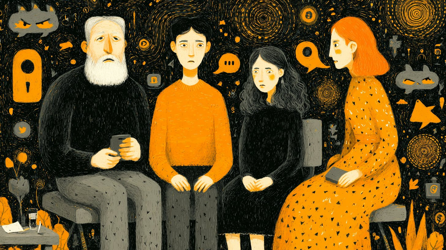 Familia en silencio, con confusión y malentendidos.