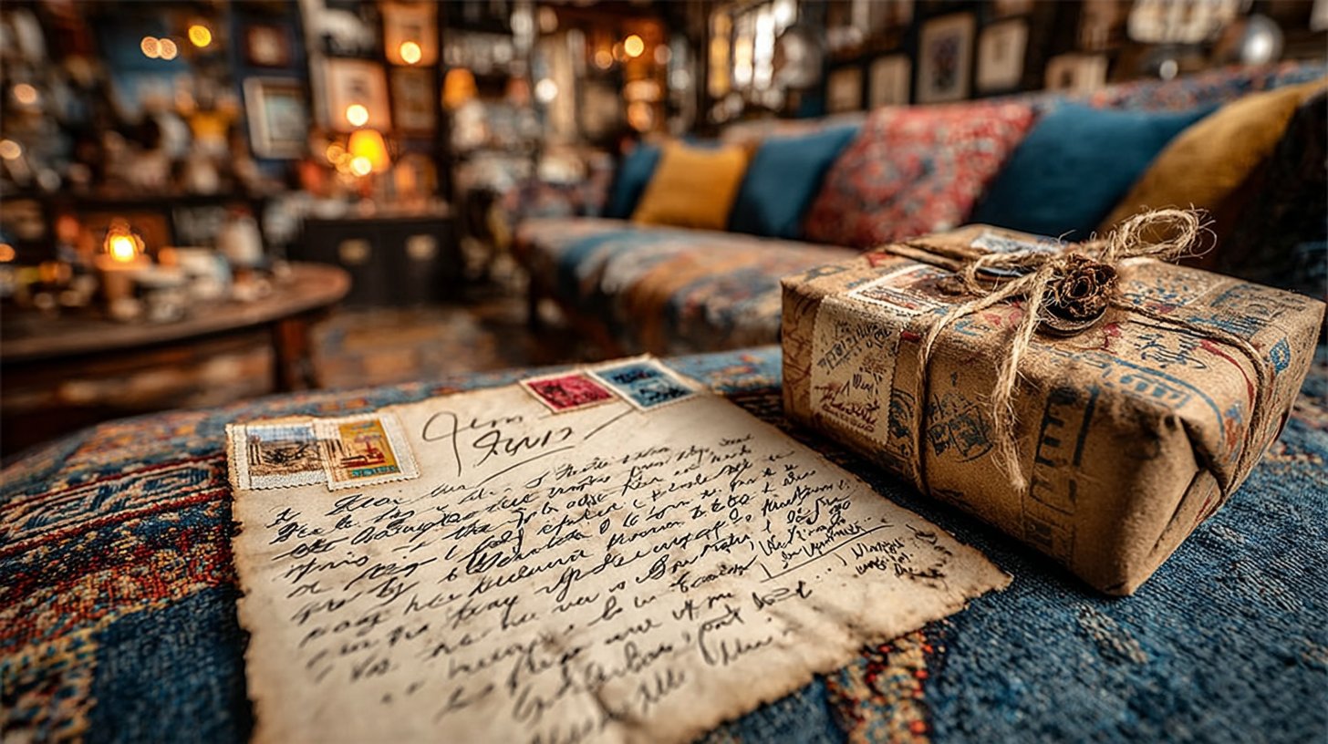 Heartfelt handwritten notes and a small gift in a cozy home setting.