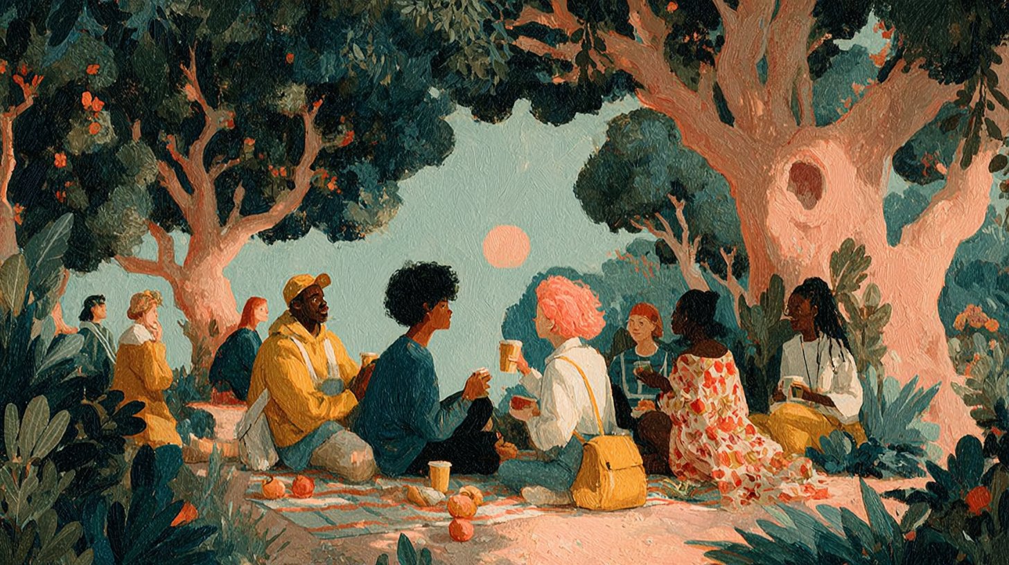 A quiet path through a garden shows signs of healing.