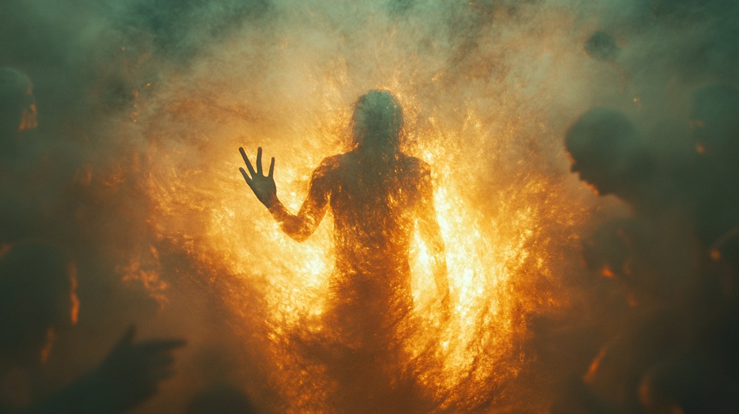 Eine Figur streckt sich nach einem fernen Licht aus, ein Symbol für die verzweifelte Suche nach Bestätigung.