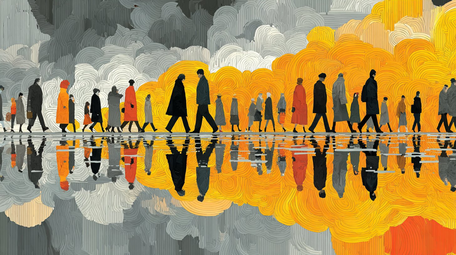 Monotonie des Alltags in beeindruckenden Mustern.