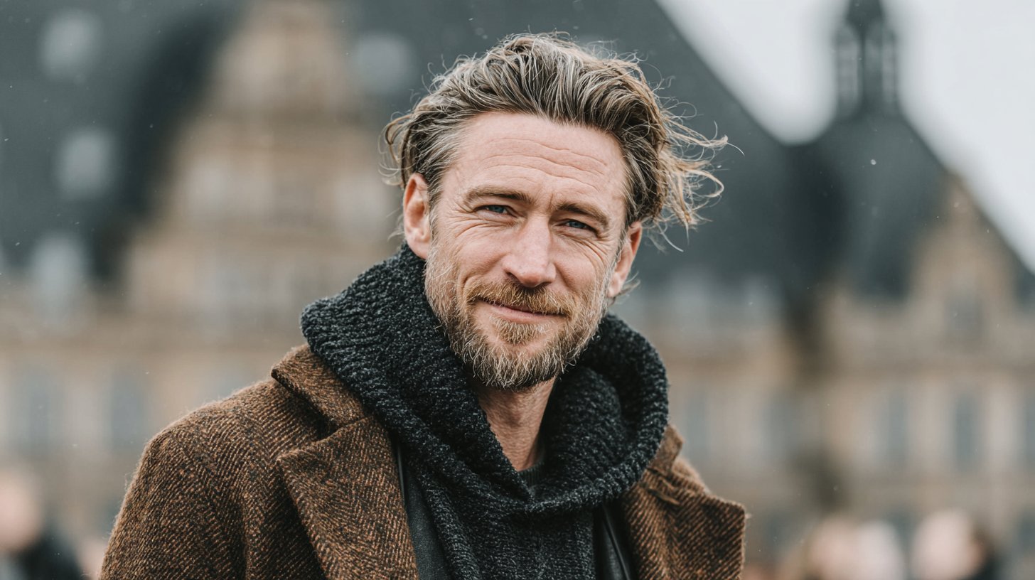 Un sourire chaleureux montre la confiance d'un homme.