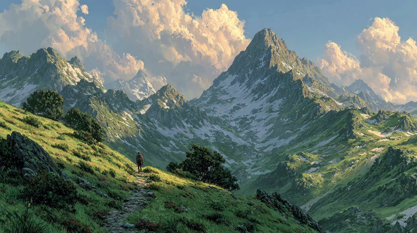 Un jardin florissant avec des fleurs vives au lever du soleil.