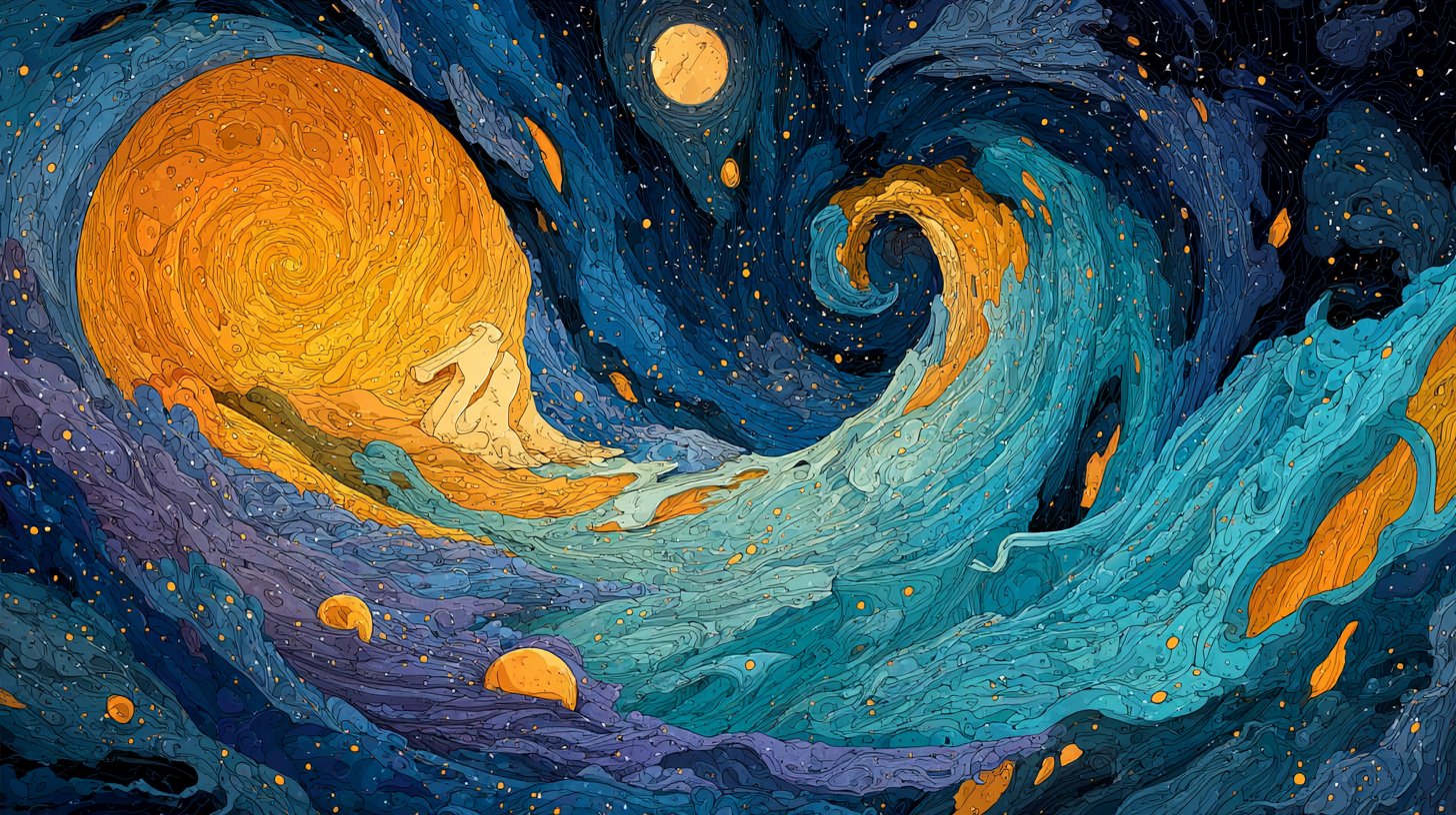 Eine fantasievolle Darstellung von Zahlen, die einzigartige Energien ausstrahlen.