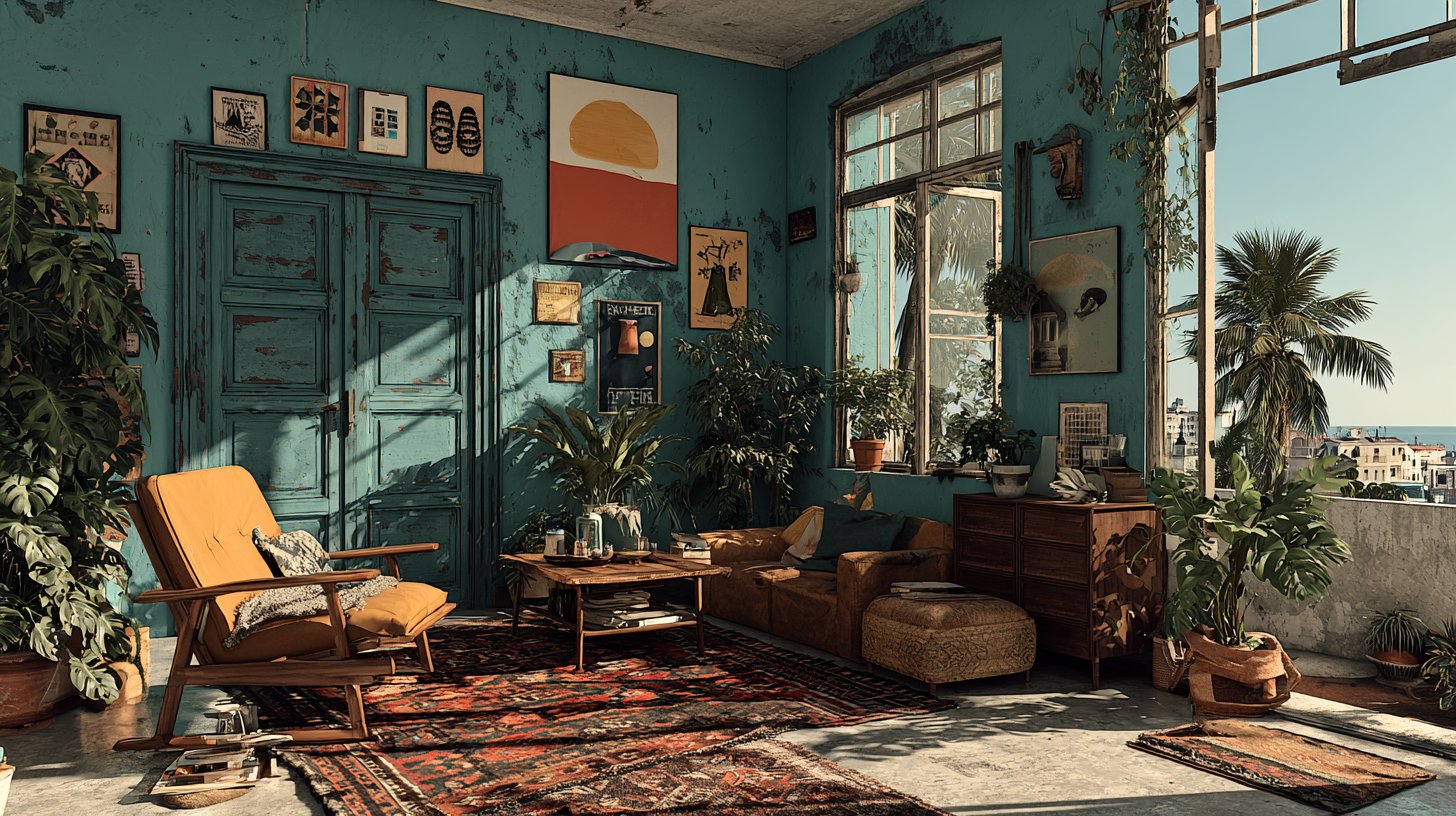 Geschmackvoll dekorierte Wohnung mit persönlichen Akzenten.