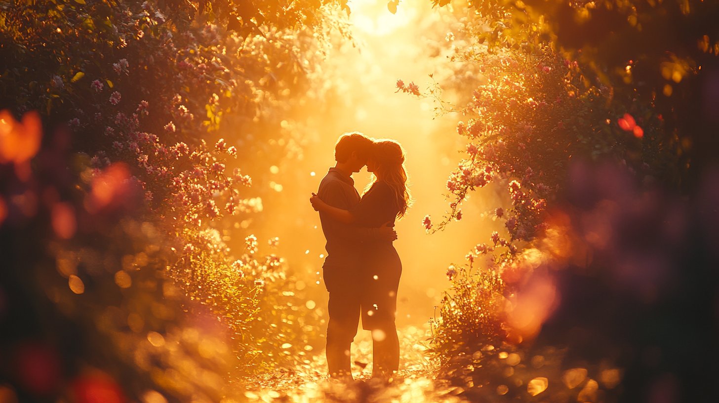 Deux amis partageant une étreinte chaleureuse dans un parc ensoleillé.