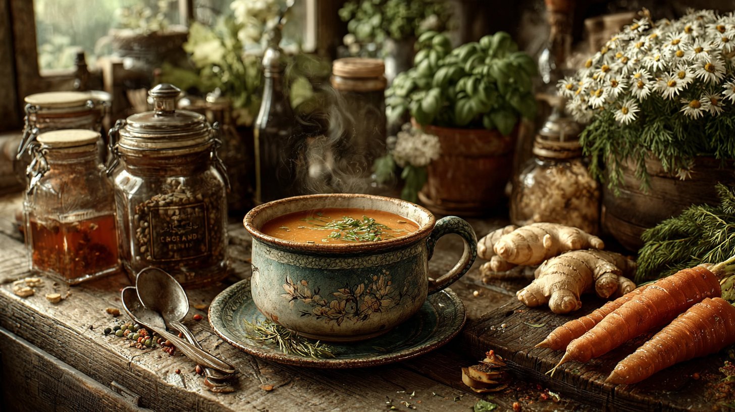 Entdecke die wärmende Kraft einer Möhren-Ingwer-Suppe