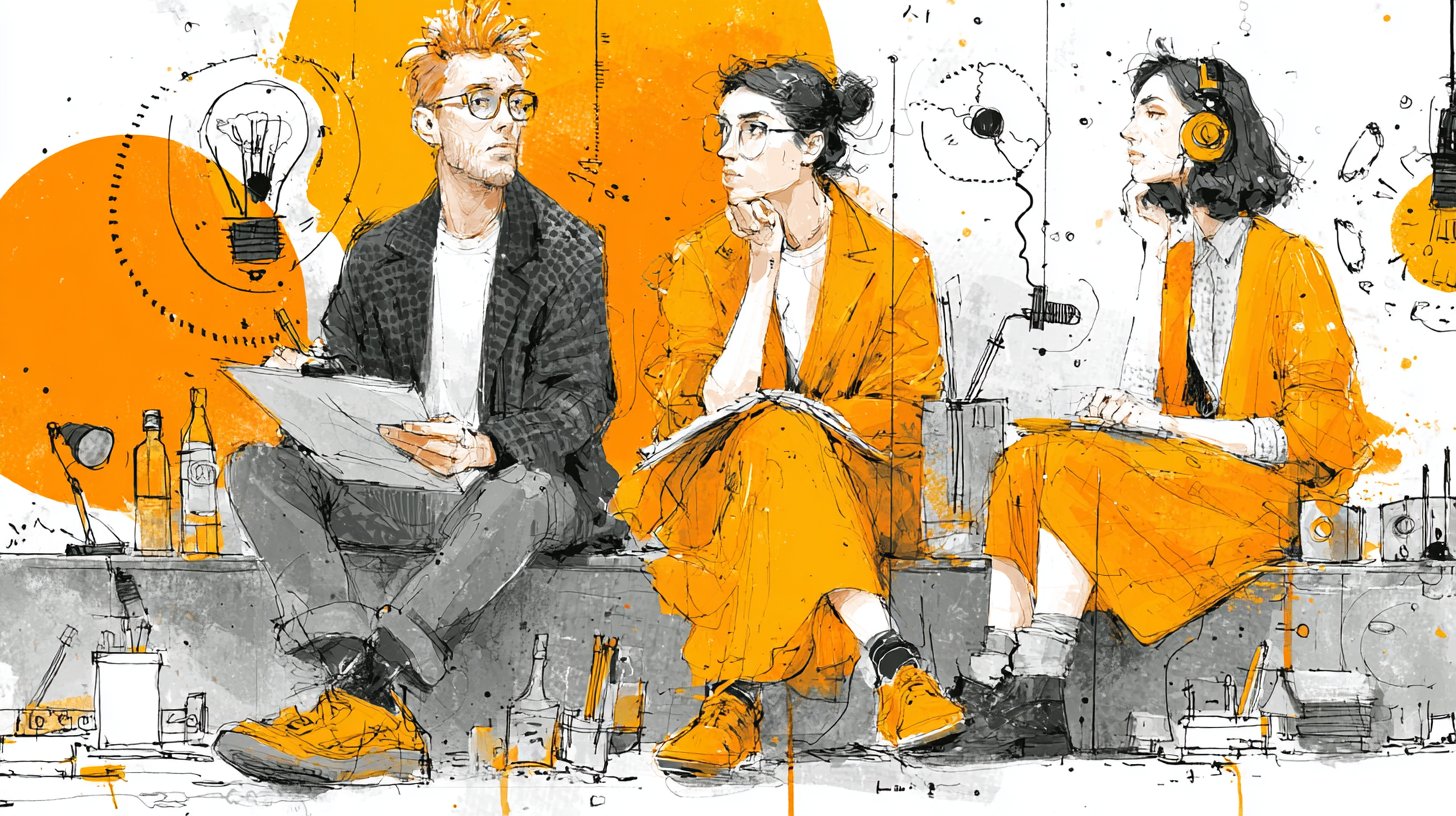 Herausforderungen hybrider Events kreativ überwinden durch Teamarbeit.