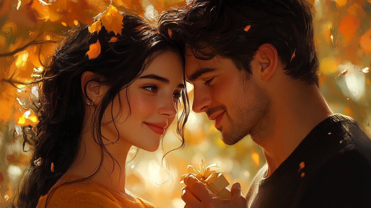 Ein herzlicher Moment der Wertschätzung mit einem kleinen, durchdachten Geschenk.