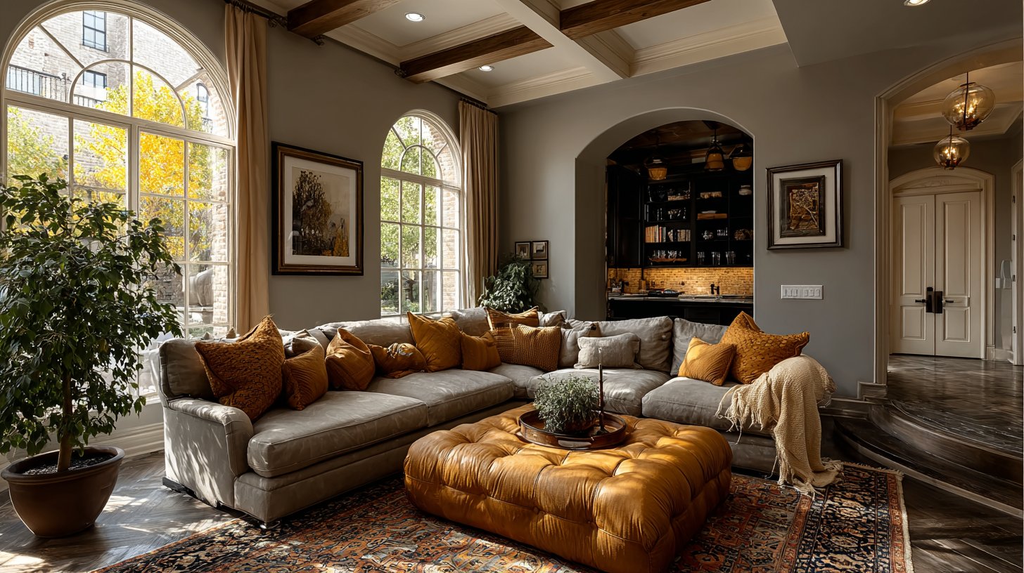 Habitación acogedora diseñada para aumentar el calor y la relajación.