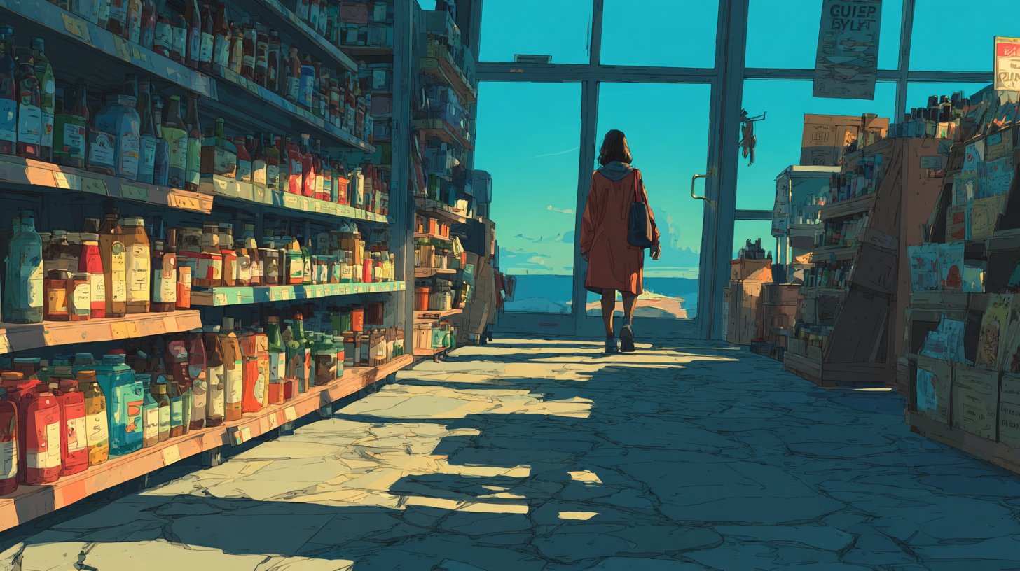 Ein treuer Kunde in vertrauten Gängen.