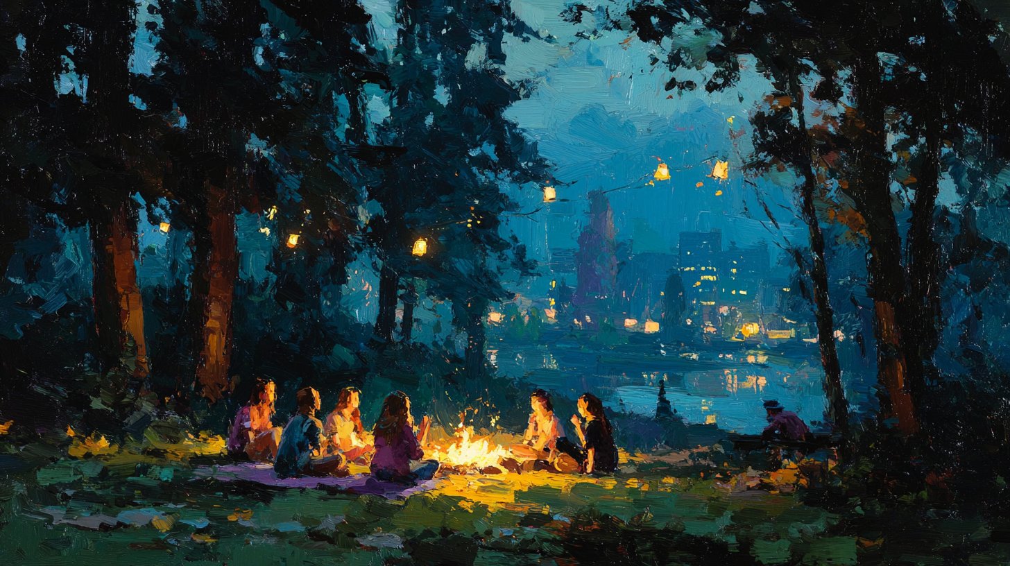 Eine fröhliche Gemeinschaft im lokalen Geschäft.