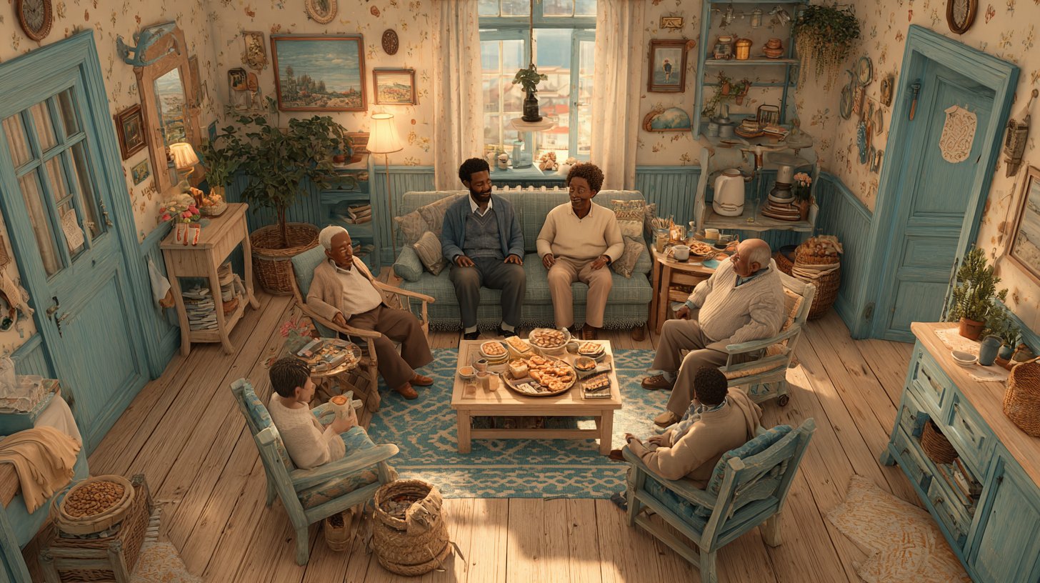 Gemütliches Beisammensein mit Familie und Freunden.