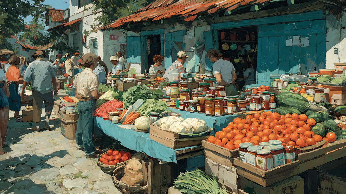 Der Ursprung von Lebensmitteln am lokalen Bauernmarkt.