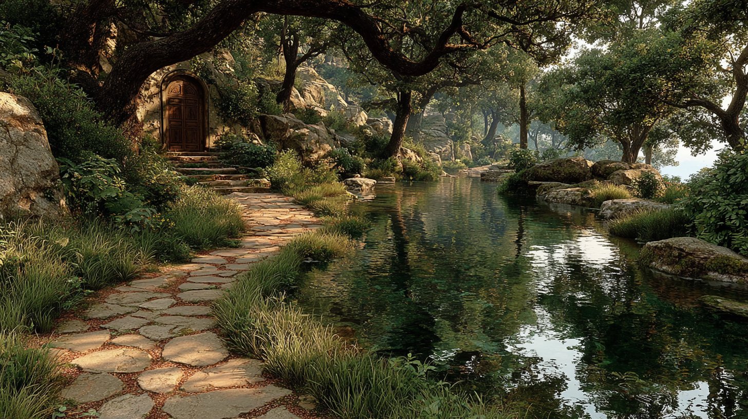 Winding path to inner peace.