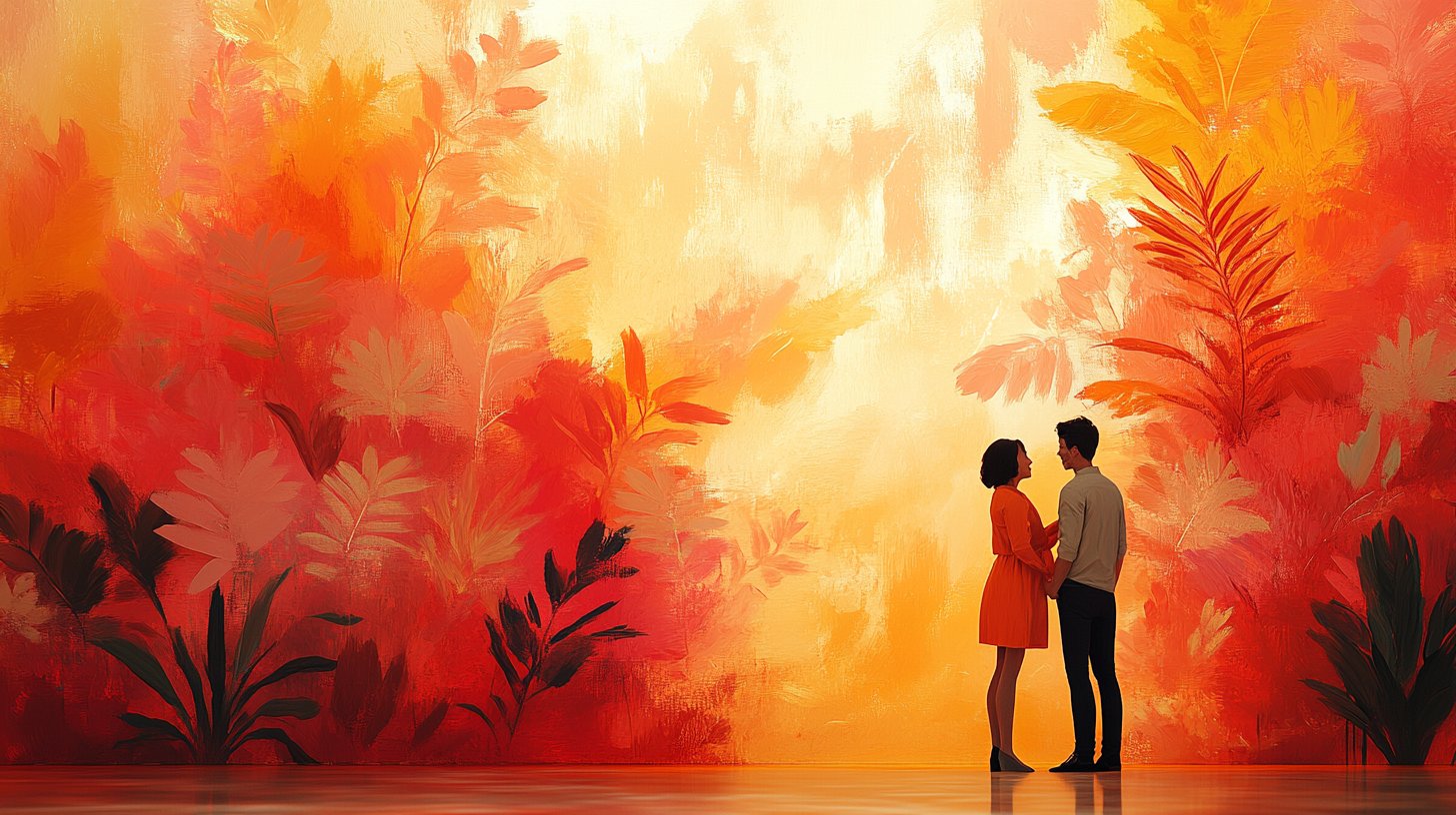 Ein Paar teilt einen ermutigenden Moment, während einer dem anderen hilft.