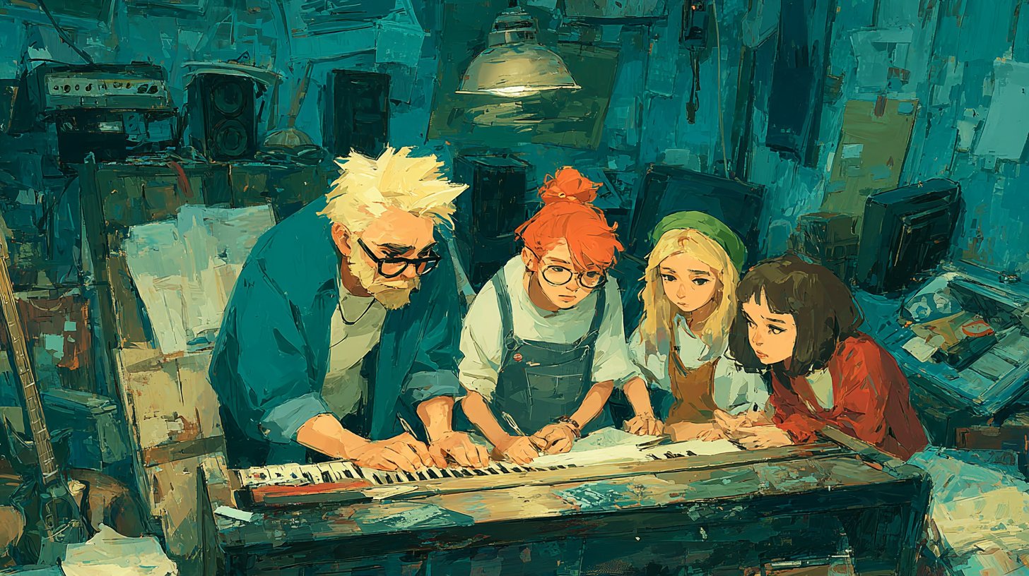 Ein intimer Blick hinter die Kulissen eines Songwriting-Studios.