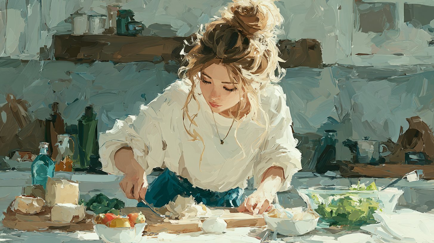 Gesunde Gewohnheiten in der Küche.