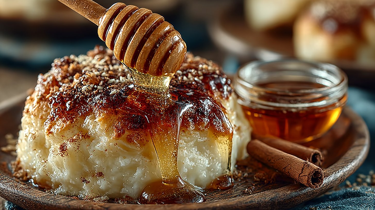 Warmes Gebäck mit Honig und Zimt.