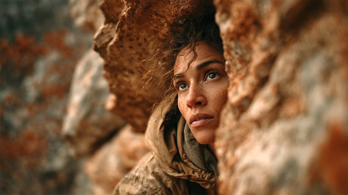 Entschlossenheit wird sichtbar beim Überwinden von Hindernissen.
