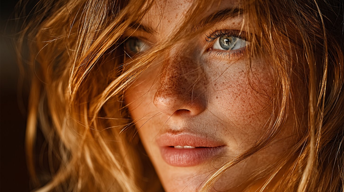 Strahlendes Haar, das Licht und Eleganz ausstrahlt.