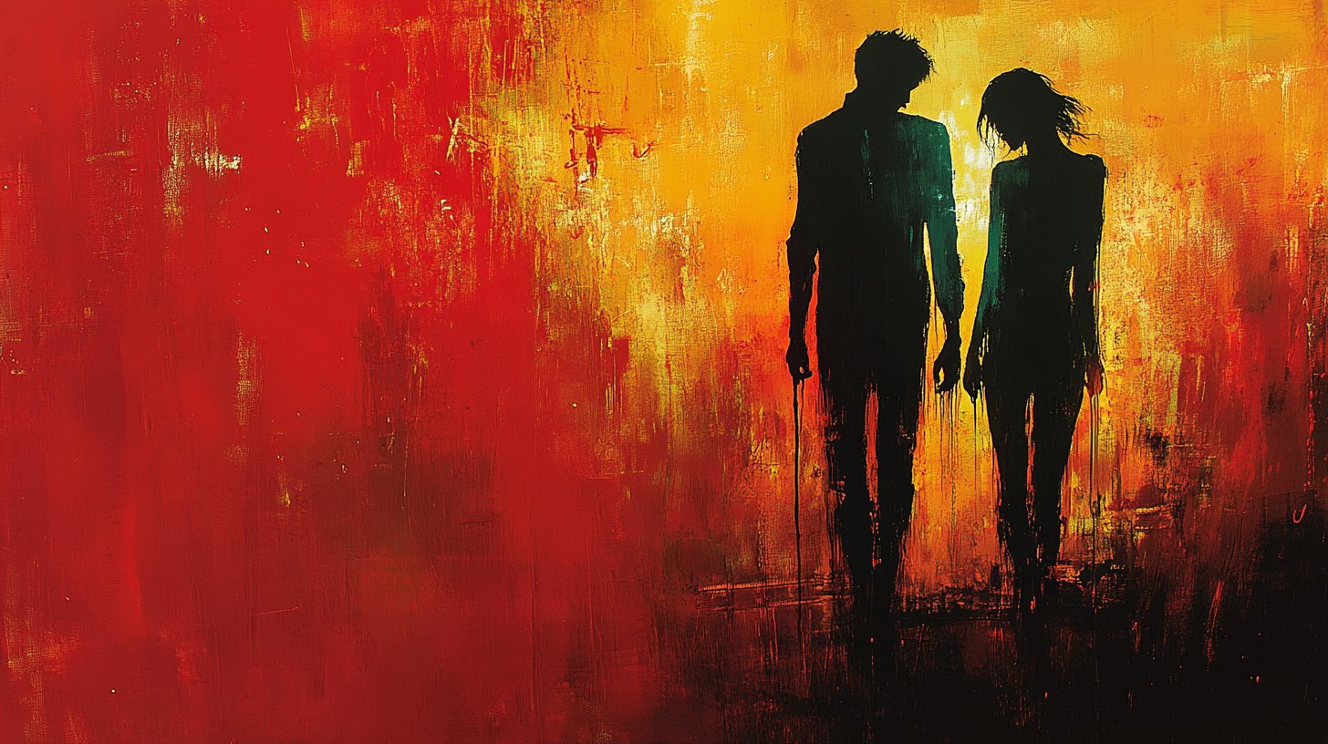 Spannung zwischen Kontrolle und Angst in toxischer Liebe.