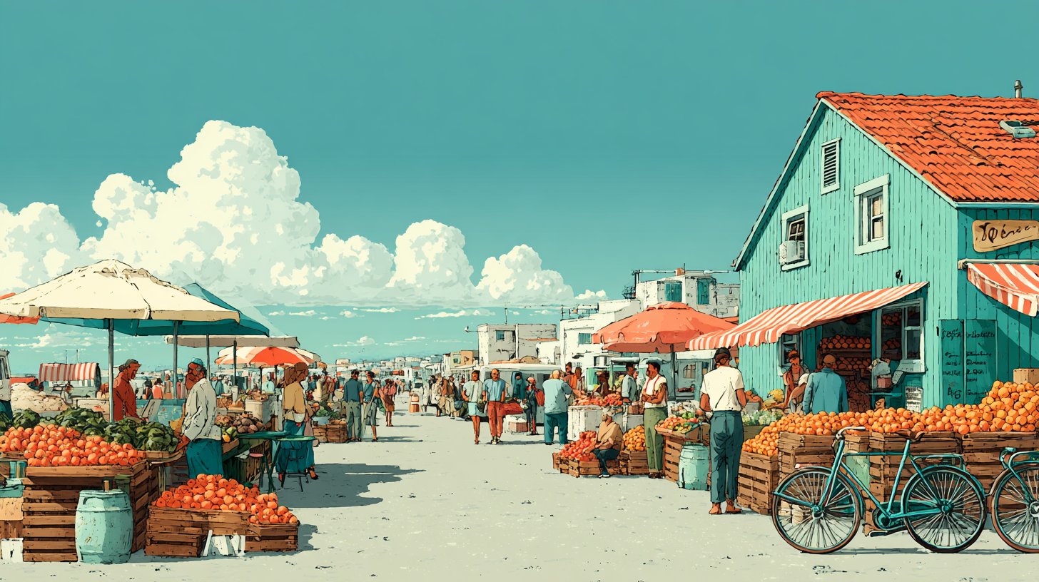 Ein idyllischer Bauernhof mit nachhaltiger Landwirtschaft.