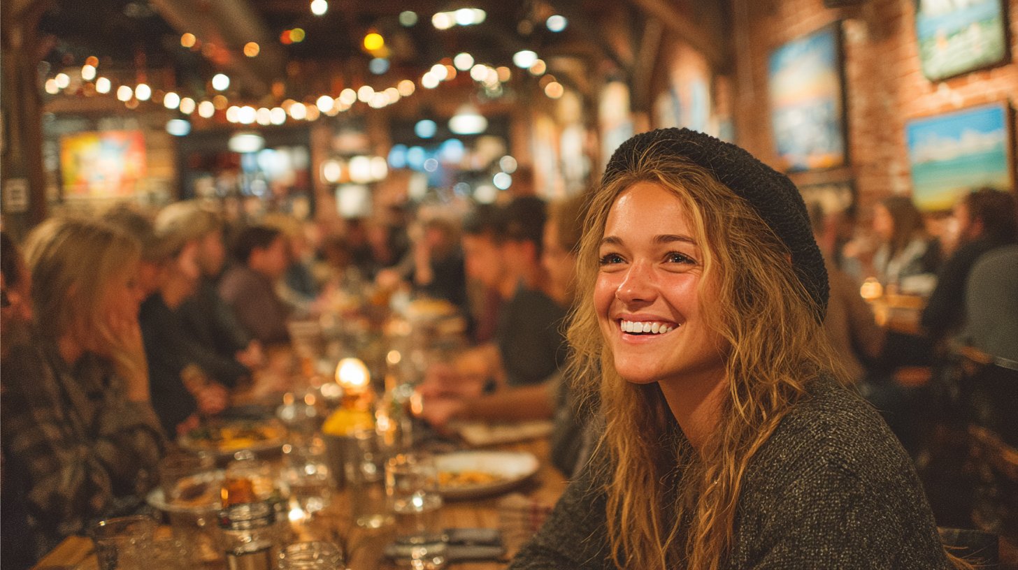 Eine vielfältige Gruppe von Menschen, die bei einem Gemeinschaftsevent freundlich plaudern und verbinden.